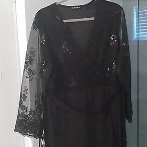 Black and lace dress